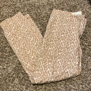 Anthropologie cropped leopard print pants 🐆